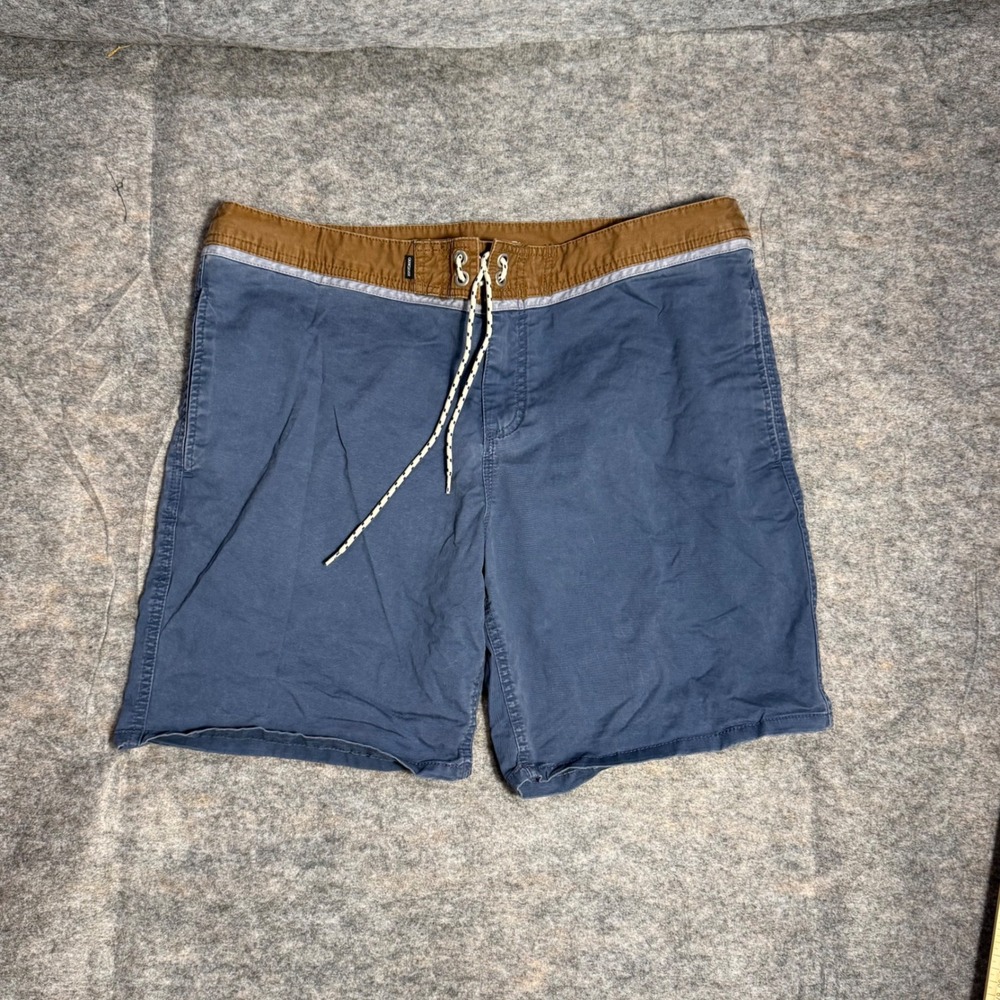 Quiksilver‎ Mens Blue Brown Board Shorts Size 36 Large Surf Casual